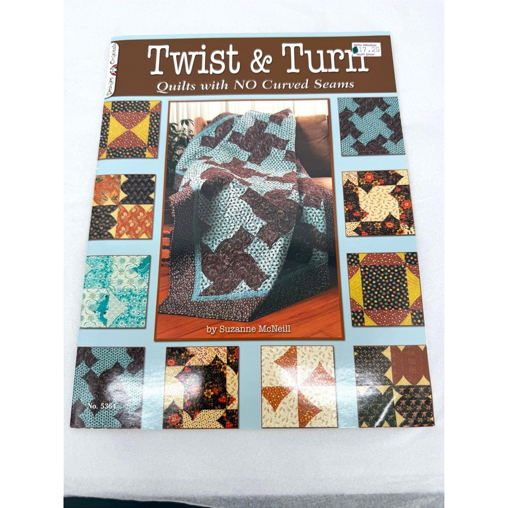 Twist & Turn Quilts with NO Curved Seams Suzanne McNeill Design Originals GOOD
